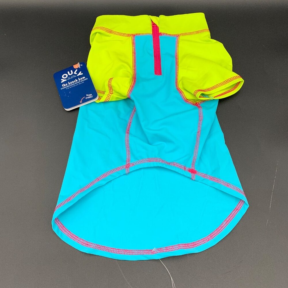 Youly Rash Guard Cooling Dog Pet The Beach Bum L 17-19 Inches Blue‎ UPF 25+